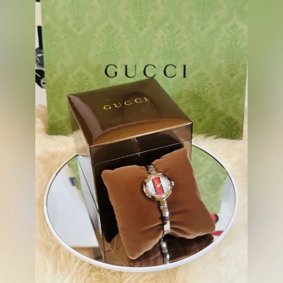 💎 GUCCI WATCH SHERRYLINE WATER RESISTANT w/Box Size 7” - Picture 6 of 12